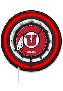 Utah Utes 19in Neon Wall Clock