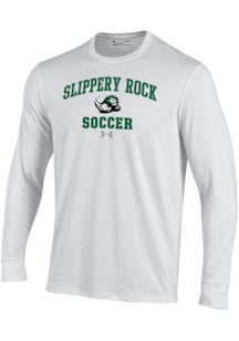 Under Armour Slippery Rock White Soccer Performance Long Sleeve T Shirt
