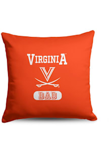 Virginia Cavaliers Dad 18x18 Throw Pillow - Orange