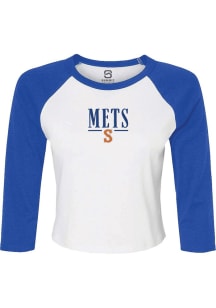 Summit Sportswear Syracuse Mets Womens Blue Micro LS Tee