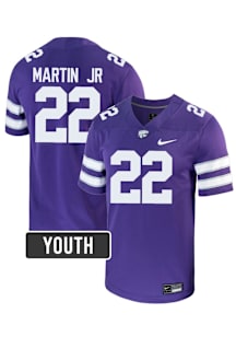 Antonio Martin Jr K-State Wildcats Youth Purple Nike NIL Name And Number Football Jersey