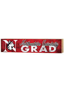 KH Sports Fan Northeastern Huskies Grad graduation graphic Sign - Red