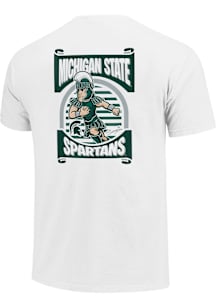 Michigan State Spartans White Mascot Short Sleeve T Shirt