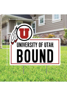 Utah Utes School Bound Yard Sign - White