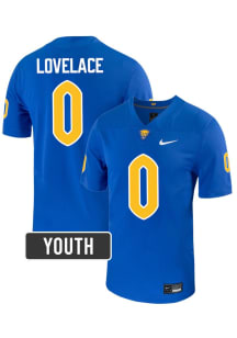 Braylan Lovelace Nike Youth Blue Pitt Panthers NIL Name And Number Football Jersey Jersey