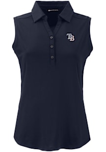 Cutter and Buck Tampa Bay Rays Womens Navy Blue Stars and Stripes Forge Eco Polo Shirt