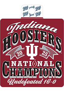 Indiana Hoosiers 2025 Labelle Football Nat Champ Stickers - Crimson