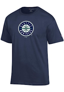 Champion Seattle Mariners Navy Blue Jersey Short Sleeve T Shirt