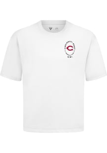 Levelwear Cincinnati Reds White Signature Knit Signet Short Sleeve Fashion T Shirt