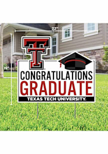 Texas Tech Red Raiders Congratulations Graduate Yard Sign - White