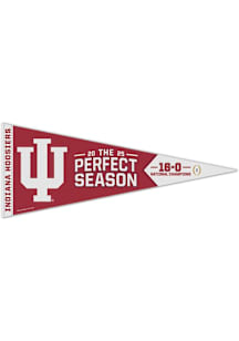 Indiana Hoosiers 12x30 2025 Football Perfect Season Nat Champ Pennant - Crimson