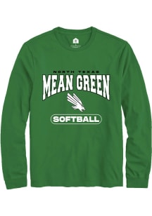 Rally North Texas Mean Green Kelly Green Softball Long Sleeve T Shirt