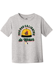 Summit Sportswear Akron RubberDucks Toddler Grey Circle Cap Copa Short Sleeve T-Shirt