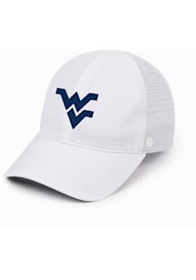 West Virginia Mountaineers White Performance Ponyback Womens Adjustable Hat