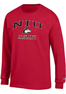Champion Northern Illinois Huskies Red Mascot Alumni Jersey Long Sleeve T Shirt