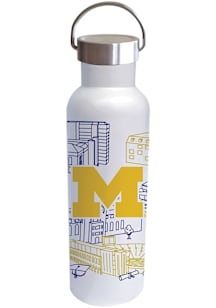 Michigan Wolverines 26oz Campus Voda Stainless Steel Bottle - White
