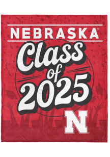 Red Nebraska Cornhuskers Class of 2025 Silk Touch Fleece Blanket