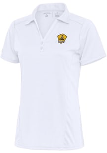 Antigua Rhode Island FC Womens White Tribute Short Sleeve Polo Shirt