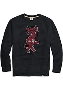 Rally Indiana Hoosiers Mens Black Triblend Vintage Logo Long Sleeve Fashion Sweatshirt