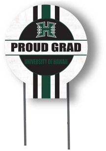 Hawaii Warriors KH Sports Fan Grad graduation graphic Yard Sign - White