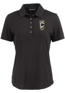 Cutter and Buck Columbus Crew Womens Black Coastline Eco Short Sleeve Polo Shirt