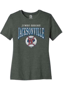 Summit Sportswear Jacksonville Jumbo Shrimp Womens Graphite Homerun Short Sleeve T-Shirt