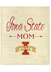 Iowa State Cyclones Mom Silk Touch Fleece Blanket - White