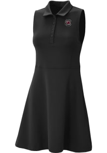 Columbia South Carolina Gamecocks Womens Black Heat Seal Match Short Sleeve Dress