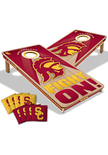 Red USC Trojans Slogan 2x4 Corn Hole