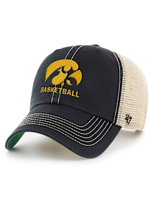 47 Black Iowa Hawkeyes Basketball Trawler Adjustable Hat