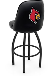 Louisville Cardinals Padded Swivel Pub Stool - Black