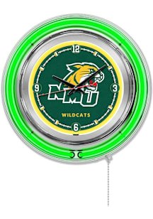 Northern Michigan Wildcats Double Neon Wall Clock