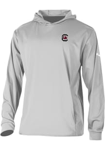Columbia South Carolina Gamecocks Mens Grey Heat Seal Long Drive Long Sleeve Hoodie