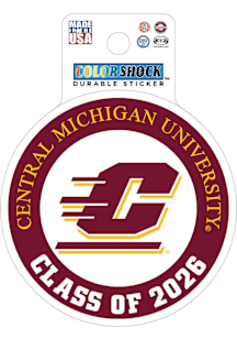 Central Michigan Chippewas Class of 2026 Durable Stickers - Maroon