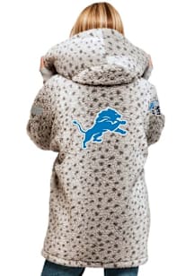 Jill Martin Detroit Lions Womens White Bedazzled Leopard Lounger Medium Weight Jacket