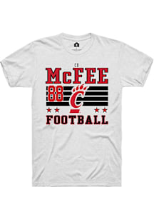 Cd Mcfee Cincinnati Bearcats White Football NIL Striped Short Sleeve Player T Shirt