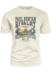 Michigan State Spartans Football vs Michigan Wolverines Short Sleeve T Shirt - Ivory