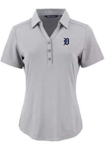 Cutter and Buck Detroit Tigers Womens Grey Forge Eco Polo Short Sleeve Polo Shirt