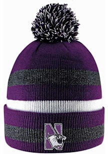 LogoFit Northwestern Wildcats Dark Grey Primetime Mens Knit Hat