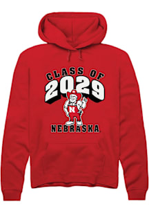 Summit Sportswear Nebraska Cornhuskers Mens Red Class of 2029 Long Sleeve Hoodie