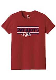 Summit Sportswear Somerset Patriots Youth Cardinal Double Bars Short Sleeve T-Shirt