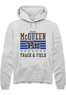 Darren McQueen Rally Mens White Pitt Panthers NIL Striped Player Hood