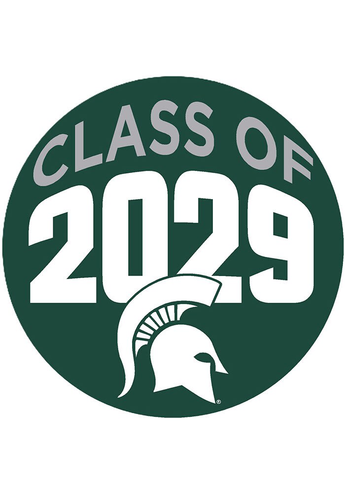 Michigan State Spartans 3" Class of 2029 Button - Green