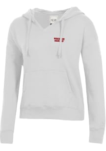 Womens Wisconsin Badgers Ash Gear for Sports Big Cotton Hooded Sweatshirt