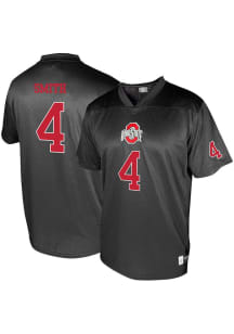 Jeremiah Smith Genuine Collective Mens Black Ohio State Buckeyes NIL Player Name and Number Footba..