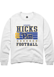 Cataurus Hicks Rally Mens White Pitt Panthers NIL Striped Player Crew