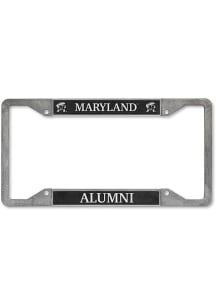 Silver Maryland Terrapins Alumni Pewter License Plate Frame