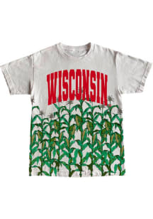 Wisconsin Badgers Corn Short Sleeve T Shirt - White