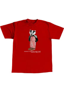 Wisconsin Badgers Badger Bear Short Sleeve T Shirt - Red