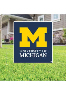 Blue Michigan Wolverines Team Yard Sign